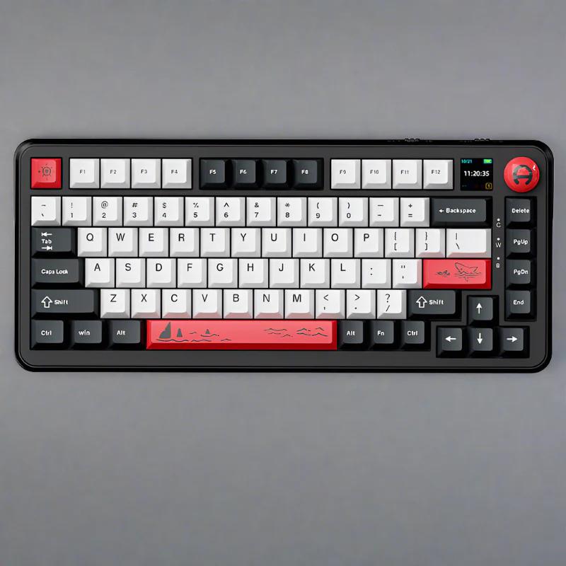 AJAZZ AK820 Max Wireless TFT Screen Mechanical Keyboard - Version:Black&Red - Switch:Avocado Linear - Display:TFT Display