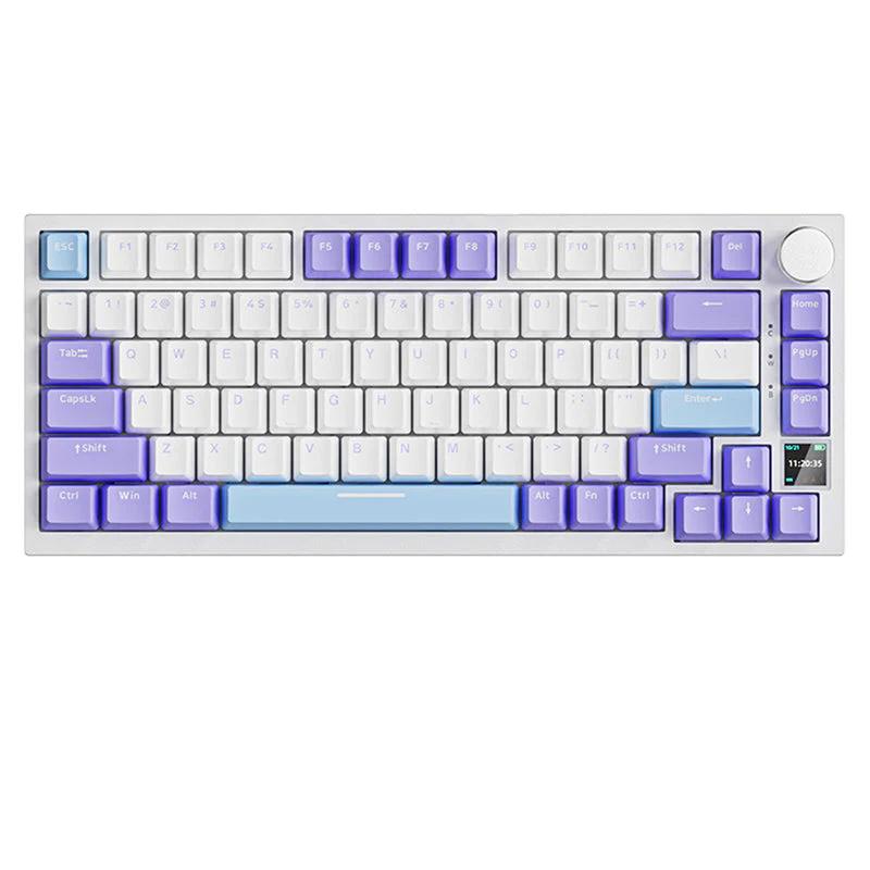 AJAZZ AK820 Pro TFT 75% Mechanical Keyboard - Version:Purple-Three Mode - Switch:Fly Fish Linear