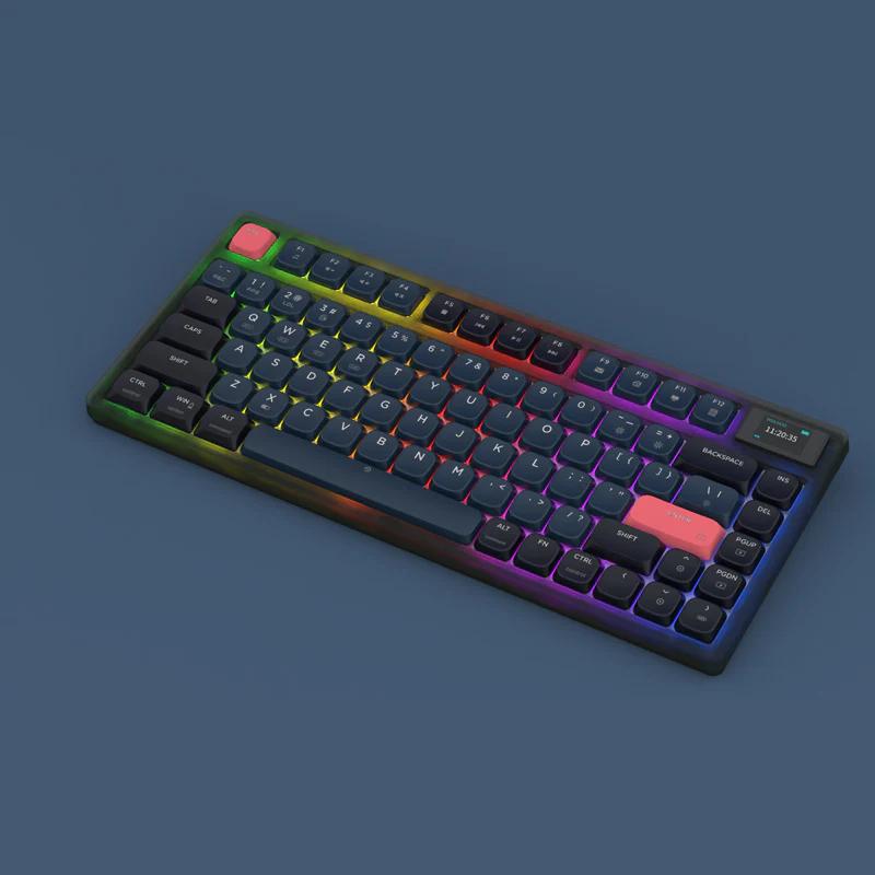 AJAZZ AK832 Pro Low Profile Mechanical Keyboard - Version:Black-RGB - Switch:Red Switch