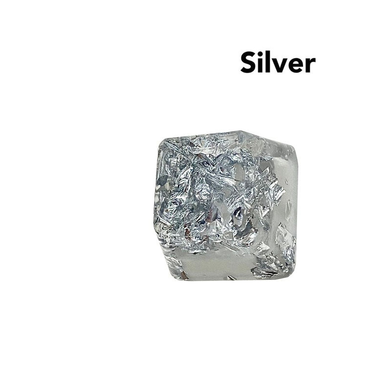 YUNZII Handmade Resin Artisan Keycaps - Type:Silver Keycap * 1