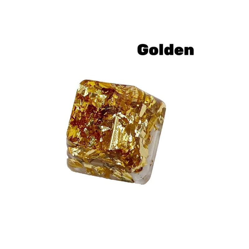 YUNZII Handmade Resin Artisan Keycaps - Type:Golden Keycap * 1