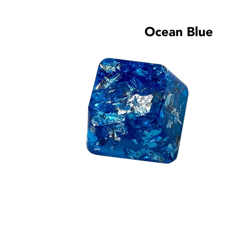 YUNZII Handmade Resin Artisan Keycaps - Type:Ocean Blue Keycap * 1