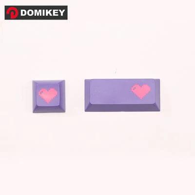 DOMIKEY Pixel Heart Artisan Keycaps - Profile:Cherry - Version:Purple