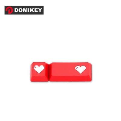 DOMIKEY Pixel Heart Artisan Keycaps - Profile:Cherry - Version:Red