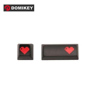 DOMIKEY Pixel Heart Artisan Keycaps - Profile:Cherry - Version:Black