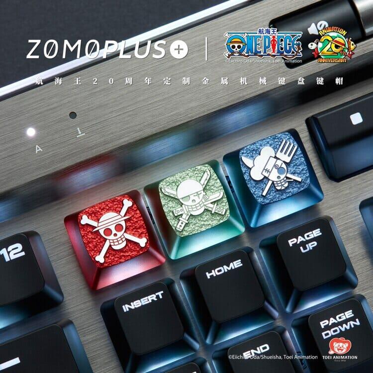 ZOMOPLUS One Piece Aluminum Artisan Keycap - Version:LUFFY ZORO SANJI