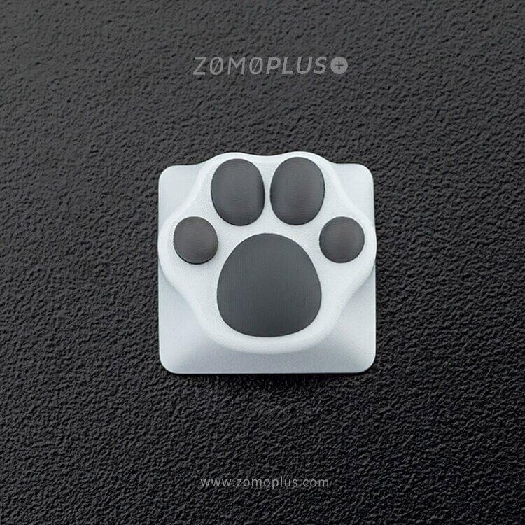 ZOMOPLUS Aluminium Kitty Poot  Artisan Keycap - Version:White CAP Gray PAW