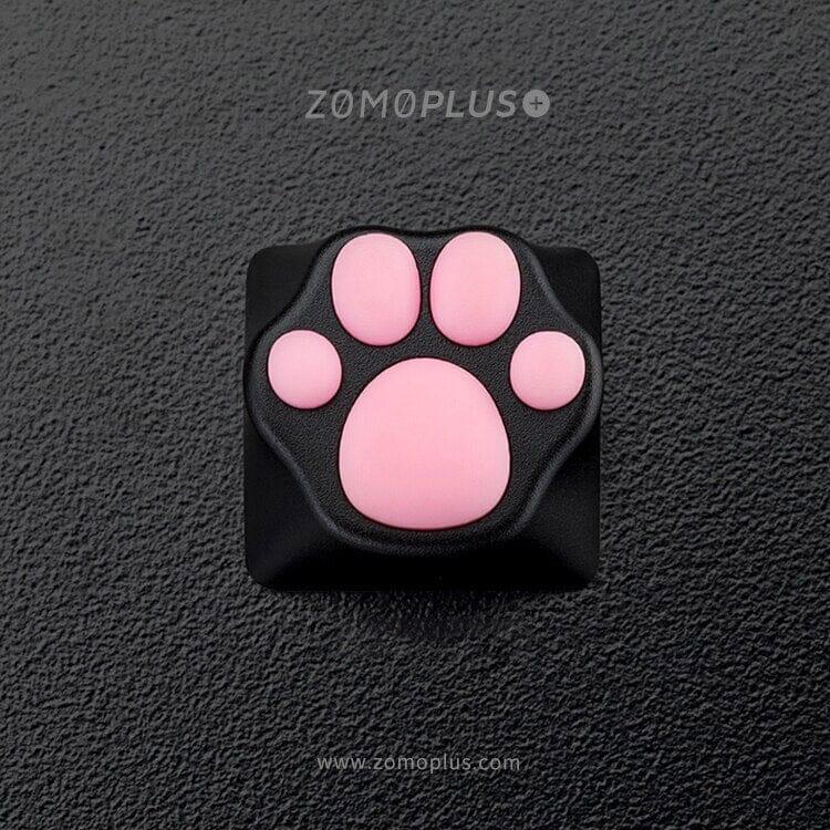 ZOMOPLUS Aluminium Kitty Poot  Artisan Keycap - Version:Black CAP Pink PAW