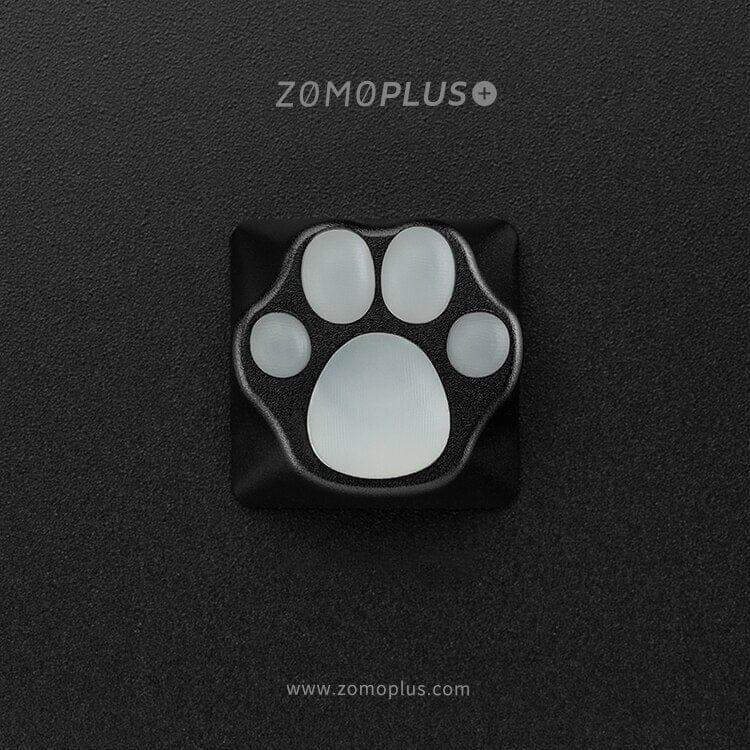 ZOMOPLUS Aluminium Kitty Poot  Artisan Keycap - Version:Black CAP Gray PAW
