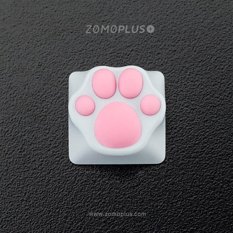 ZOMOPLUS Aluminium Kitty Poot  Artisan Keycap - Version:White CAP Pink PAW
