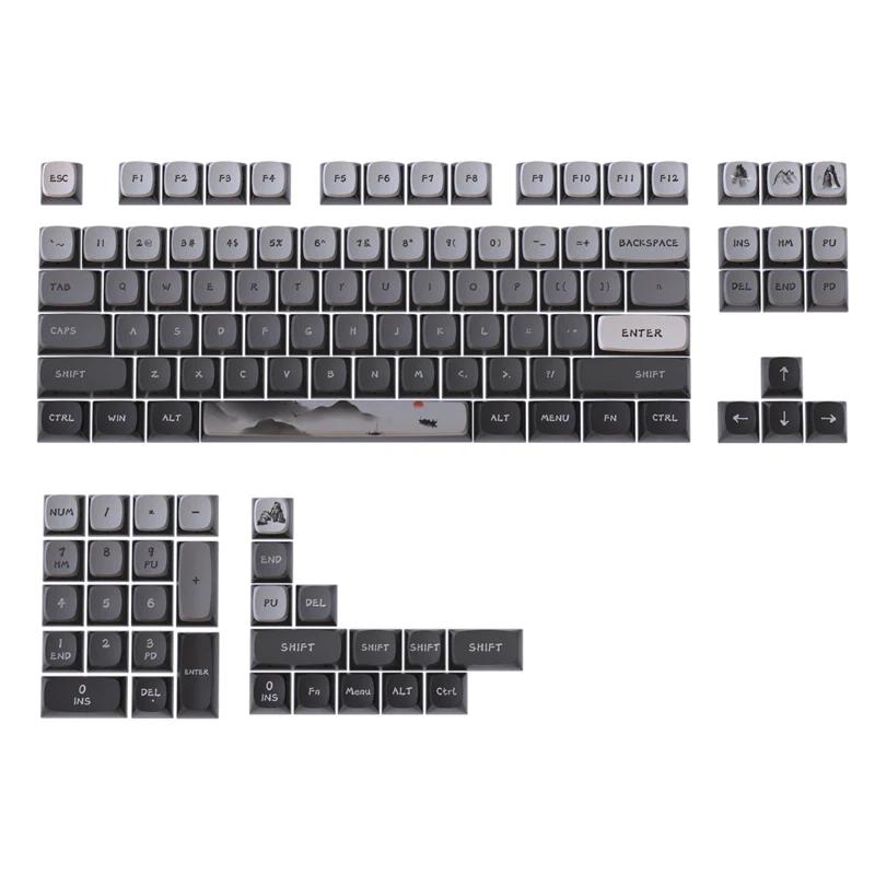 PIIFOX Splashing Ink Landscape ASA Profile Keycaps