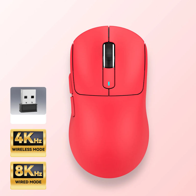 ATTACK SHARK X3/X3 PRO Three Mode Mouse - Version:X3 PRO-Red(with 4k dongle)