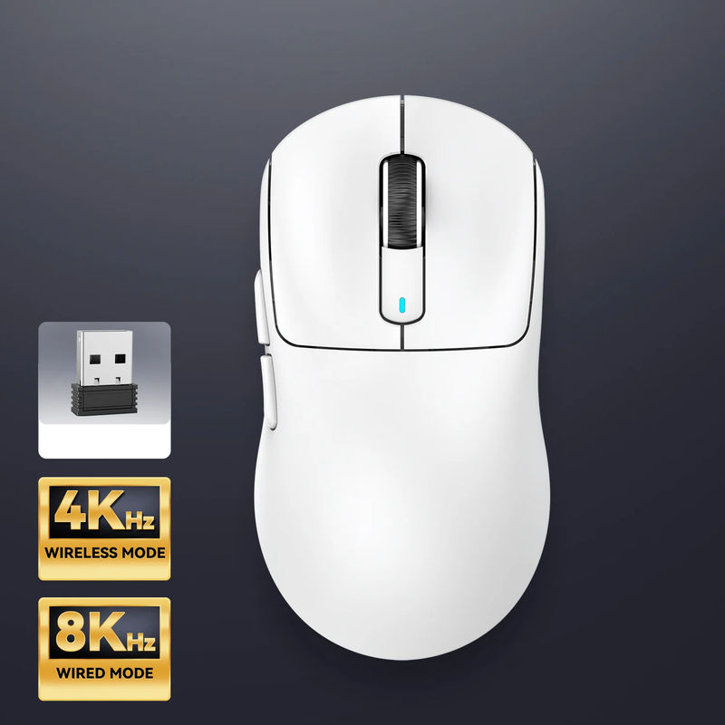 ATTACK SHARK X3/X3 PRO Three Mode Mouse - Version:X3 PRO-White(with 4k dongle)