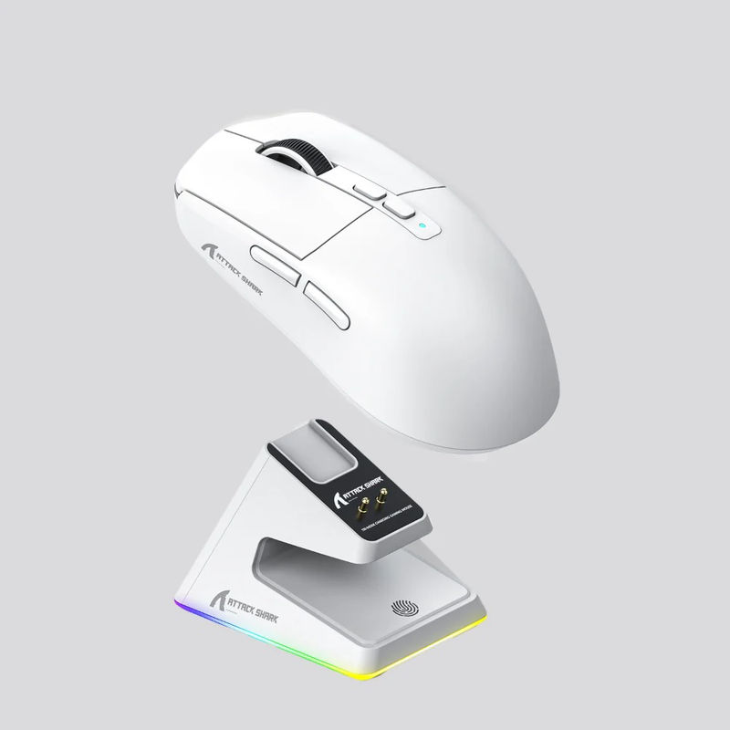 ATTACK SHARK X6 RGB Gaming Mouse - Version:X6-White