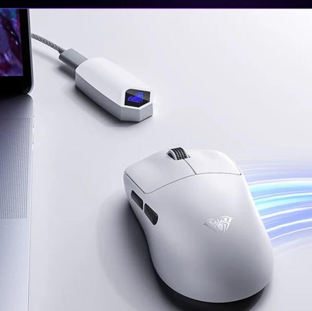AULA SC800 PAW3395 Gaming Wireless Mouse - Version:SC800 White - Type:With dongle