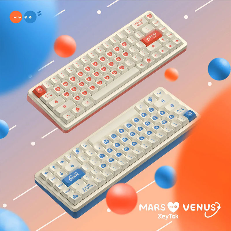 KeyTok Mars and Venus KDA Profile Keycaps - Keycaps:Mars and Venus