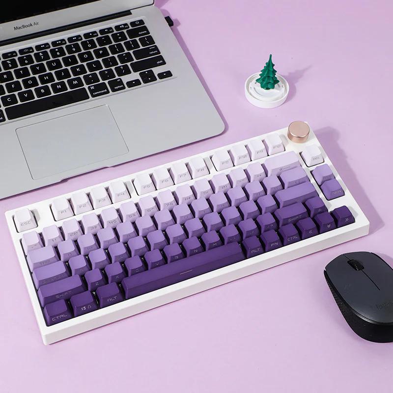 RECCAZR Side Printed OEM Translucidus Keycaps - Keycaps:Purple