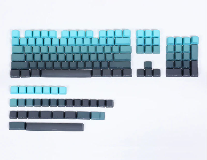 RECCAZR Side Printed OEM Translucidus Keycaps - Keycaps:Cyan