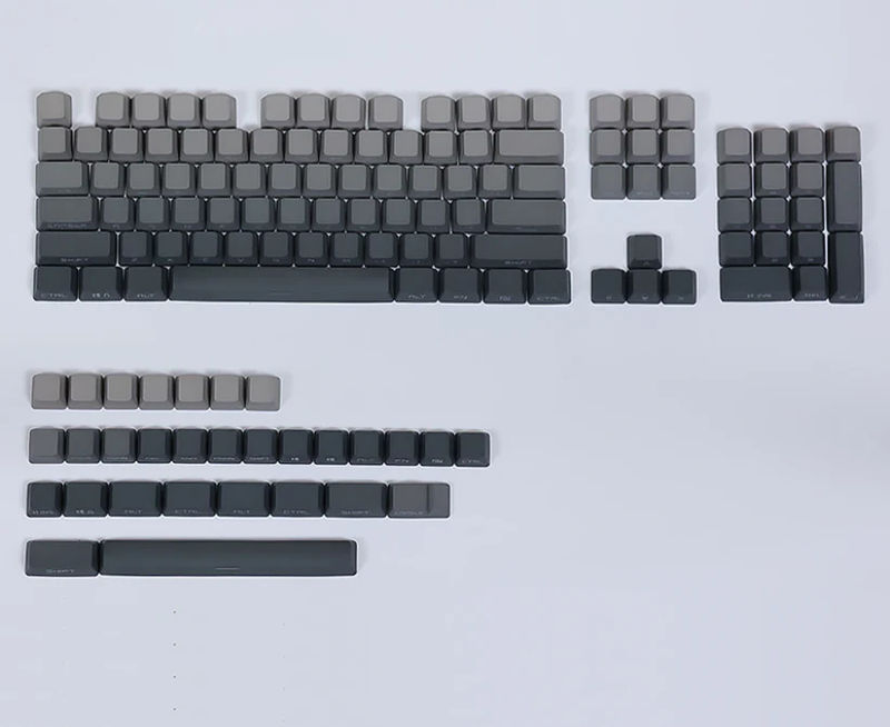 RECCAZR Side Printed OEM Translucidus Keycaps - Keycaps:Black
