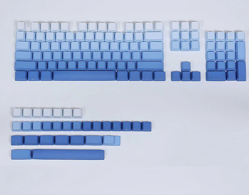 RECCAZR Side Printed OEM Translucidus Keycaps - Keycaps:Blue