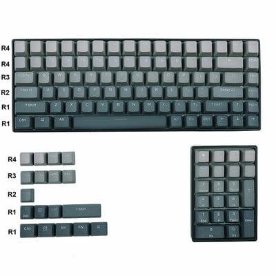 YMDK Gray Gradient OEM Keycaps - Version:123 keys