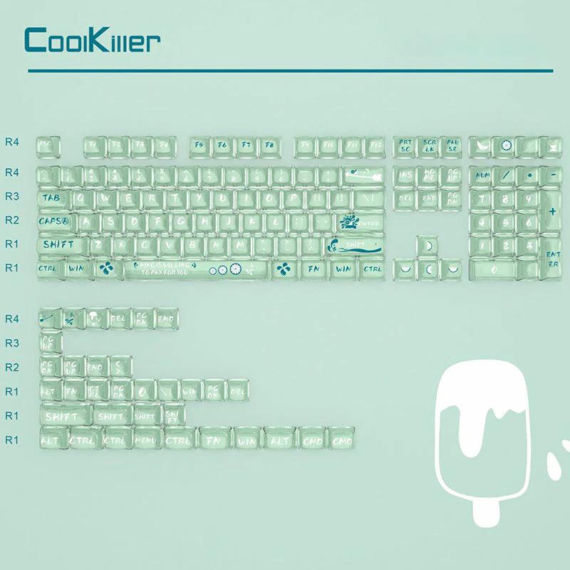 CoolKiller Transparent SA Keycaps Set - Version:Lemon Green