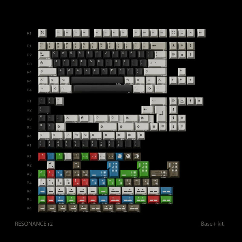 KBDfans RESONANCE R2 Cherry Profile Keycaps Set - Version:Base