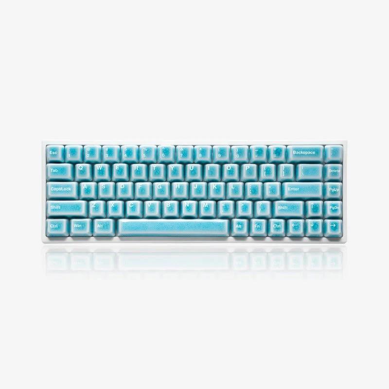 Cerakey V2 Ceramic Full Set Cherry Profile Keycaps - Version:Blue Crazed - Type:With Legends