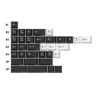 KBDfans Wob All Black Cherry Keycaps Set - Version:40s