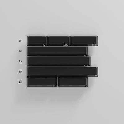 KBDfans Wob All Black Cherry Keycaps Set - Version:Wob-Spacebar