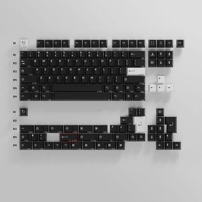 KBDfans Wob All Black Cherry Keycaps Set - Version:Simple Base