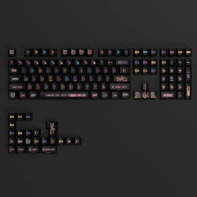PIWIDESIGN Starry Claws Cherry Profile Side-printed Keycaps - Version:Starry Claws Side-printed - Type:NO split spacebar