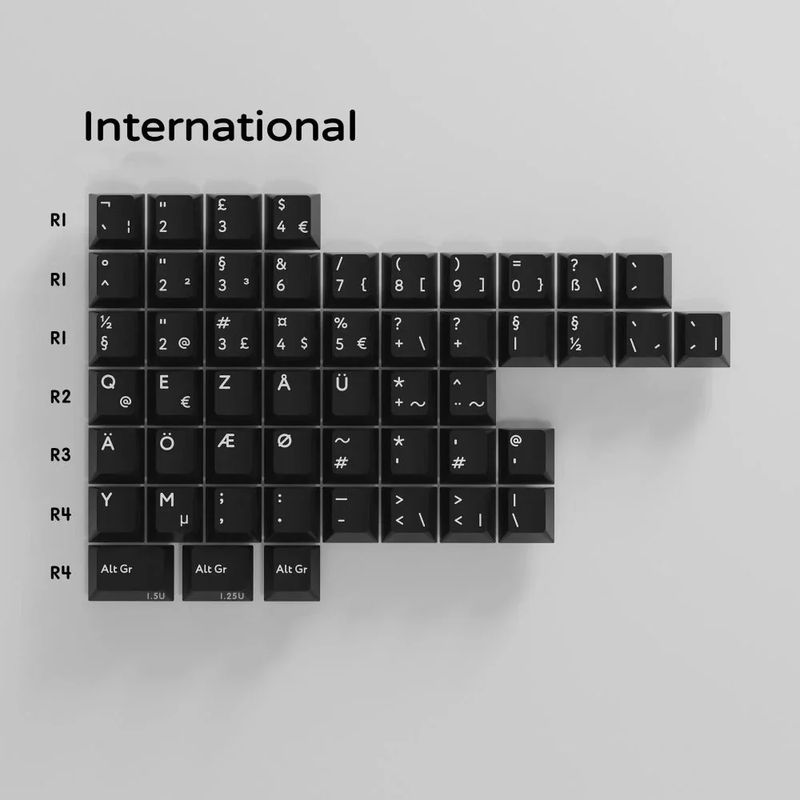 KBDfans Crosshair PBT Cherry Profile Keycap Set - Version:International