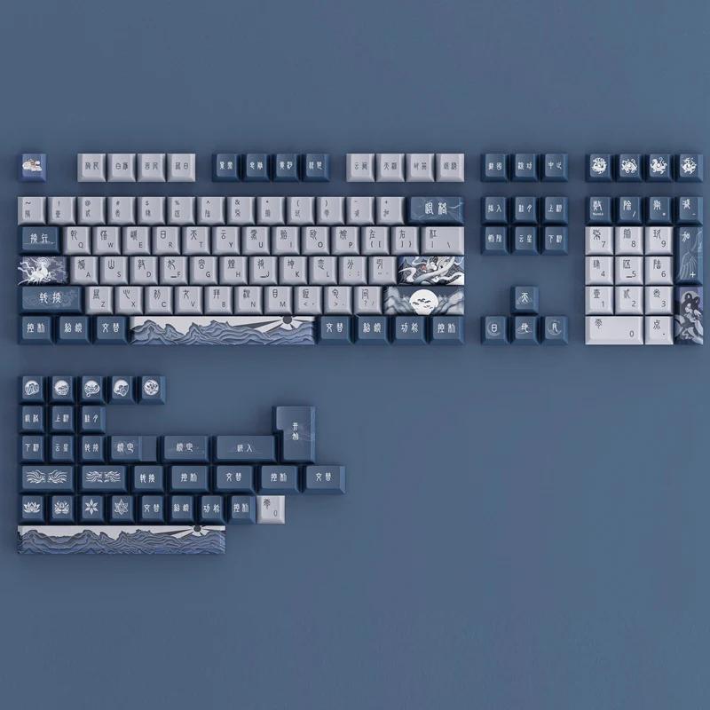 Soulcat Indigo Blue Dunhuang Cherry Profile Keycap Set