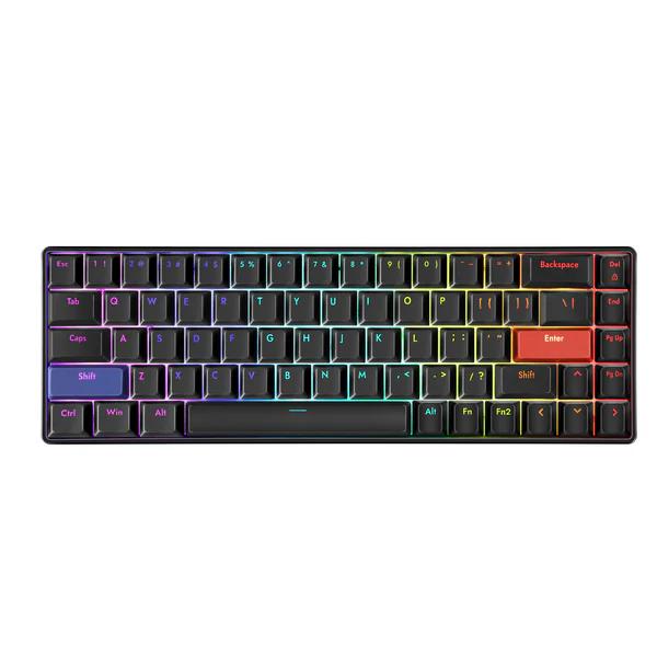 DrunkDeer G65 Wired Magnetic Switch Rapid Trigger 68keys Keyboard - G65 Version:G65 Black - Keycaps:OEM-ABS