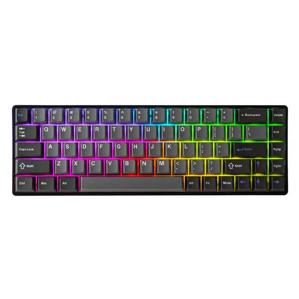 DrunkDeer G65 Wired Magnetic Switch Rapid Trigger 68keys Keyboard - G65 Version:G65 Black - Keycaps:CHERRY-PBT-Black Gray Peri