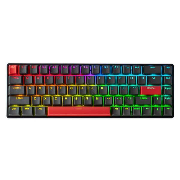 DrunkDeer G65 Wired Magnetic Switch Rapid Trigger 68keys Keyboard - G65 Version:G65 Black - Keycaps:OEM-PBT-Orange-Shine-Through