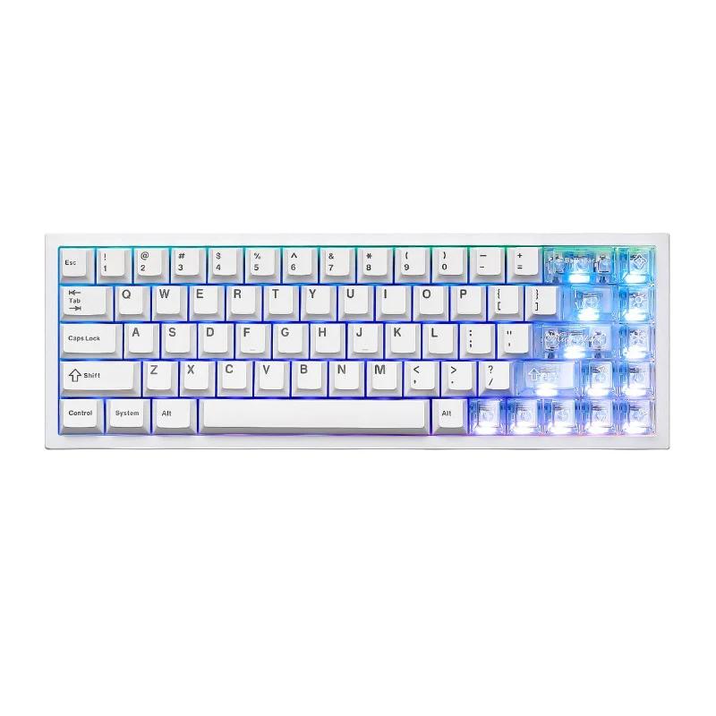 YUNZII AL65 QMK/VIA Custom Hollow Mechanical Keyboard - Version:AL65 White - Switch:Gateron Zero Linear Switch