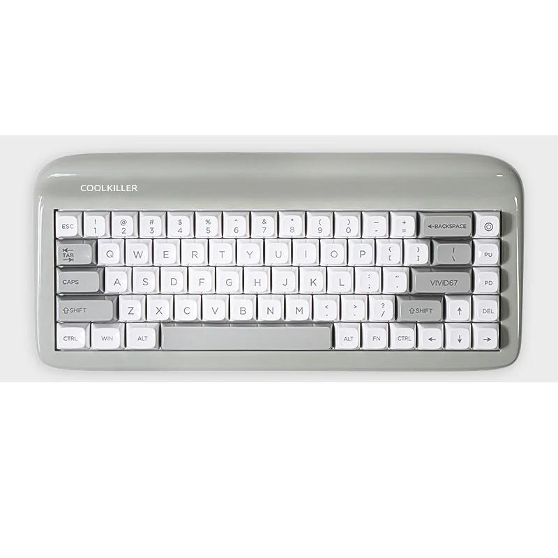 CoolKiller VIVID67 Aluminium Alloy Piano Lacquer Mechanical Keyboard - Switch:Mint Twist
