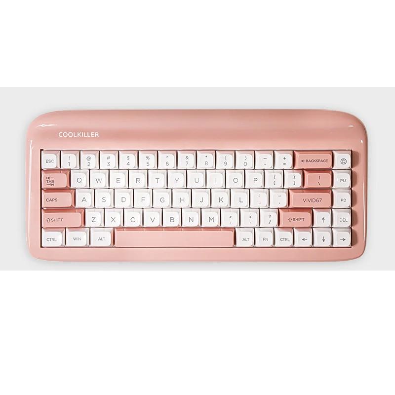 CoolKiller VIVID67 Aluminium Alloy Piano Lacquer Mechanical Keyboard - Switch:Cotton Candy