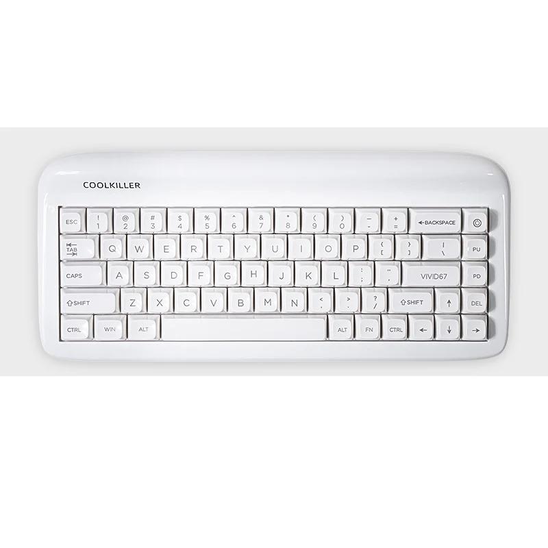 CoolKiller VIVID67 Aluminium Alloy Piano Lacquer Mechanical Keyboard - Switch:Sugar Pearl