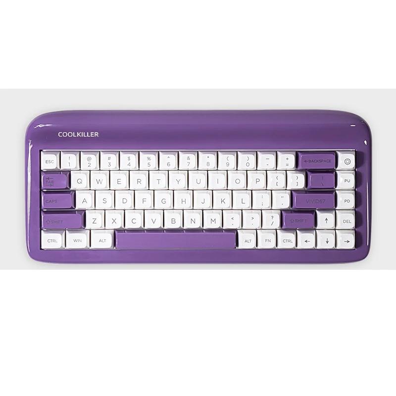 CoolKiller VIVID67 Aluminium Alloy Piano Lacquer Mechanical Keyboard - Switch:Violet Crush