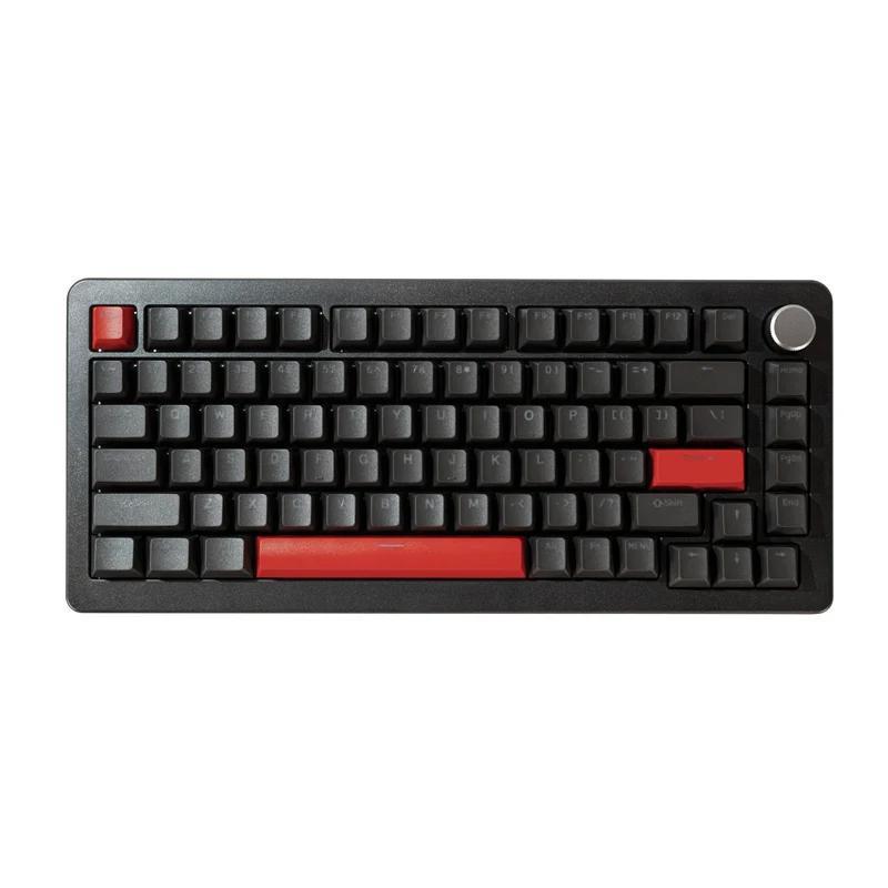DrunkDeer A75 Pro Wired Actuation Distance Adjustable Magnetic Switch Keyboard - Case Color:Black - Keycap:OEM-Black Orange - Switch:Magnetic Silent Switch
