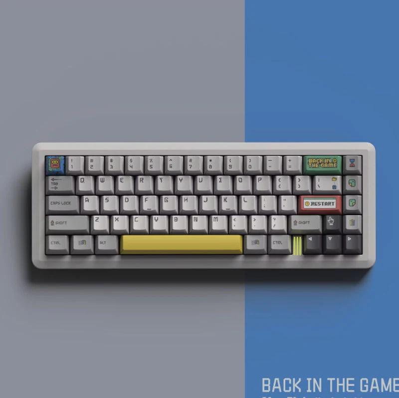KeyTok Back in the Game Cherry Profile Keycaps - Keycaps:Grey version