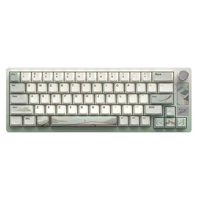 YUNZII Spring Tea Cherry Profile Keycap Set - Version:Keycap Set and Mousepad
