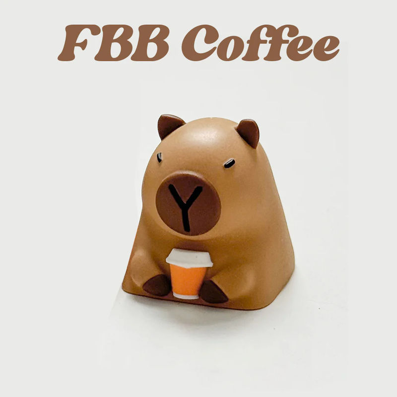 FBB Otter Coffee PBT Cherry Profile Keycaps Set - Version:Artisan Keycap 2