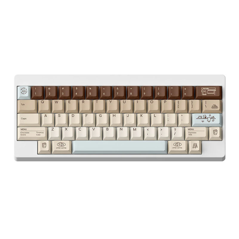 FBB Otter Coffee PBT Cherry Profile Keycaps Set - Version:Otter Coffee