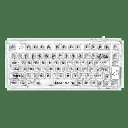CoolKiller CK75 Polar Bear Transparent Three Mode Mechanical Keyboard - Switch:Ice Blade-Tactile - Type:With Aluminum Case