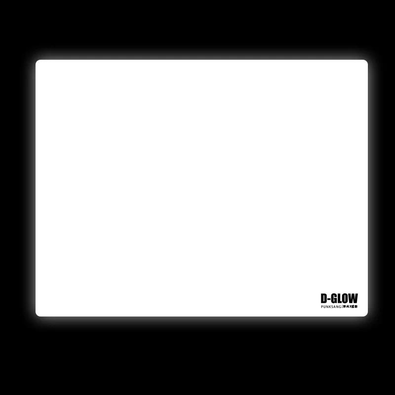 D-GLOW YING Smooth Controllable Durable Glass Mousepad - YING Verison:White - Size Version:360x320x3mm