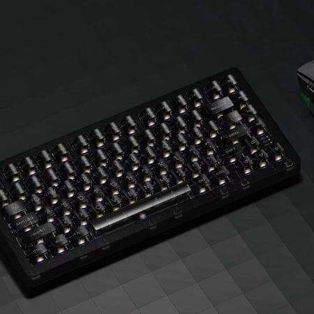 DAREU A81 Elastic Gasket Structure 75% Mechanical Keyboard - Type:Black-wired - Switch:Purple Gold Pro